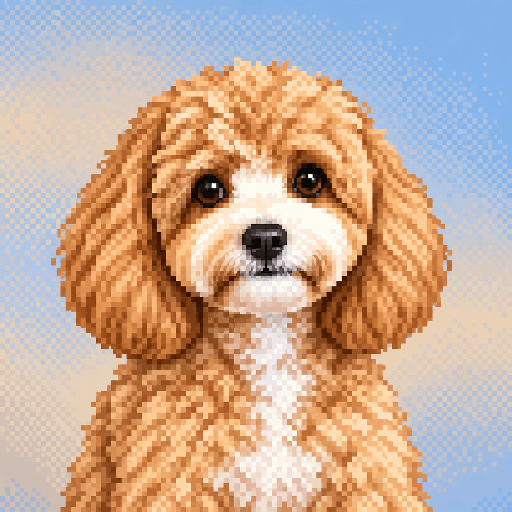 Pixel-art portrait of Louie